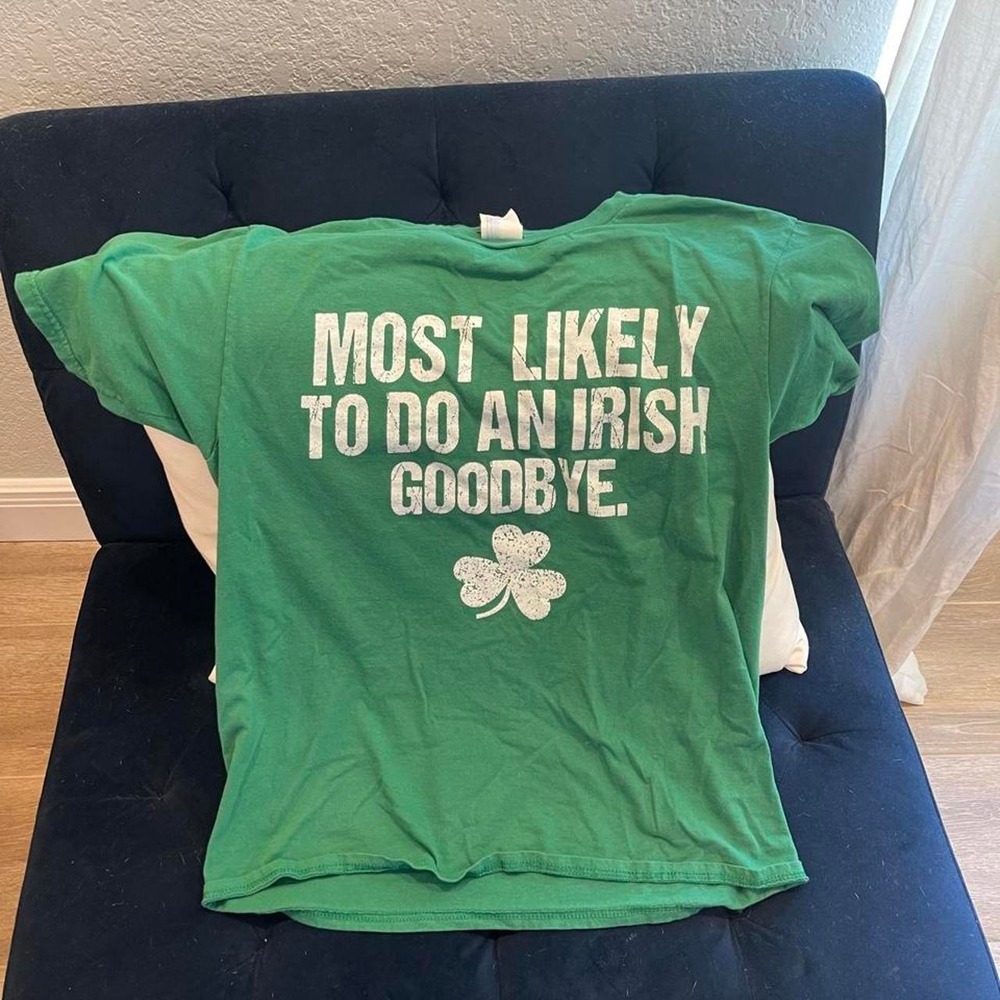 Green Irish Goodbye St Patrick's Day Graphic Tee Men's L